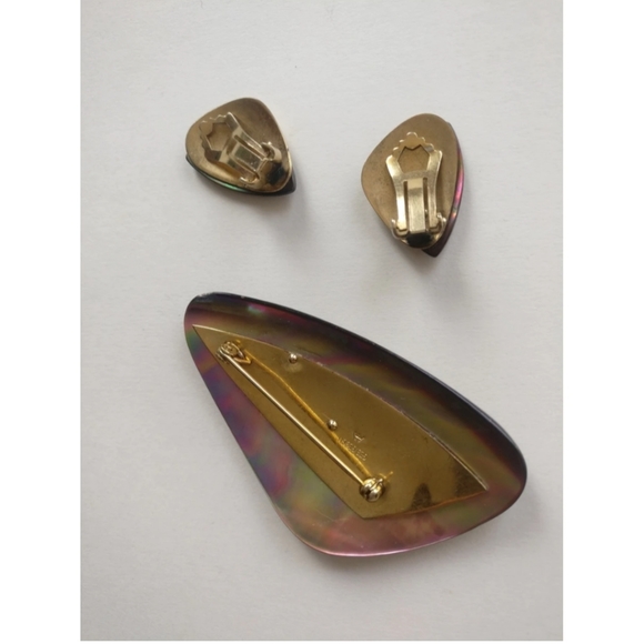 🇨🇦 Vintage MCM Germany signed Ges Gesch Germany abalone set - Picture 2 of 4